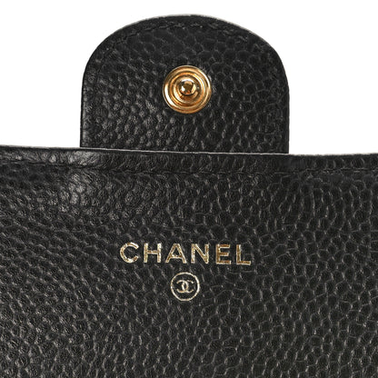 Chanel Caviar Quilted Large Gusset Flap Wallet Black 6 of 9