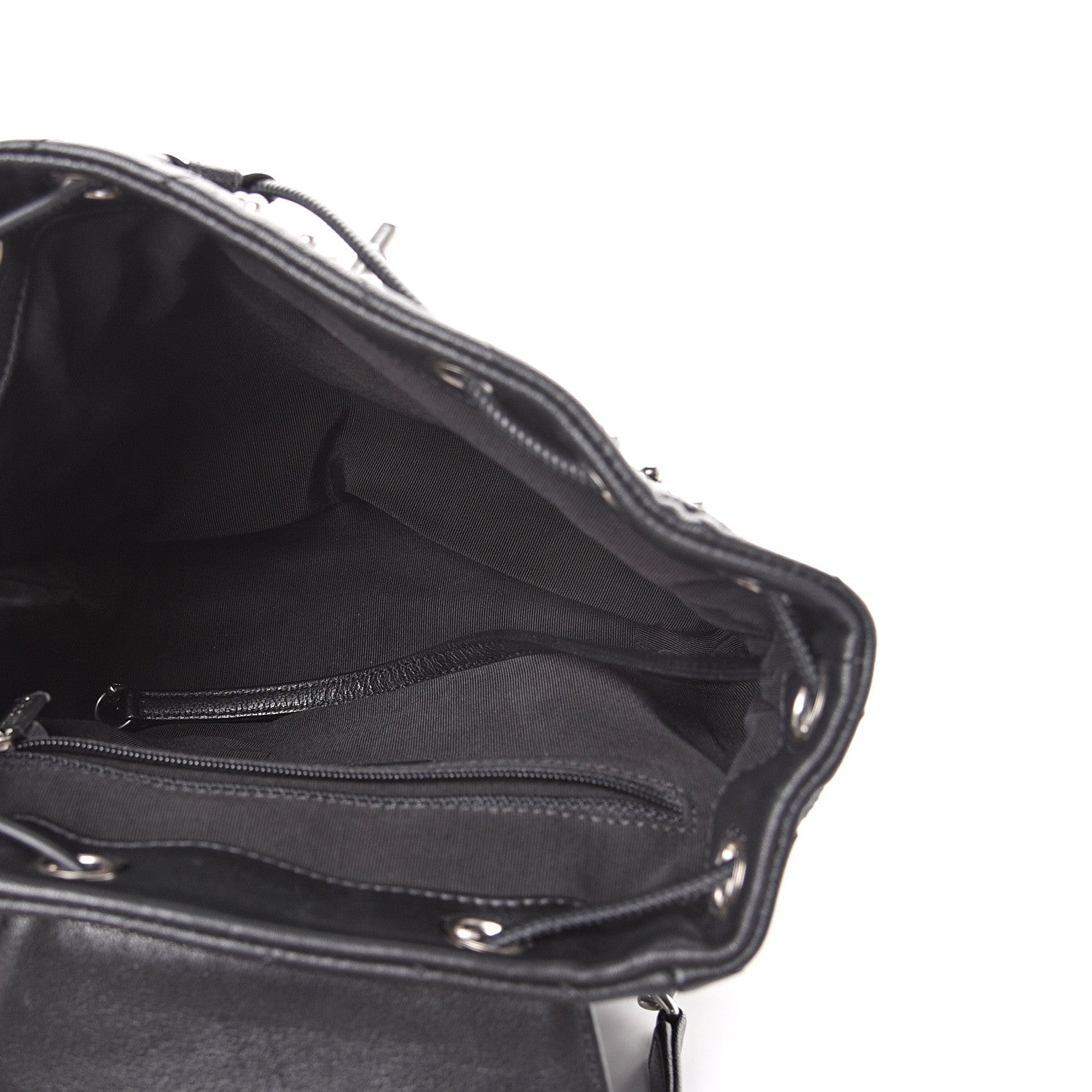 Chanel Lambskin Chevron Quilted Studded Stud Wars Backpack Black 4 of 9