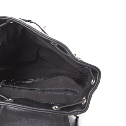Chanel Lambskin Chevron Quilted Studded Stud Wars Backpack Black 4 of 9
