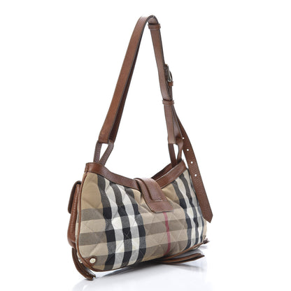 Burberry House Check Buckle Bag Dark Tan 3 of 16