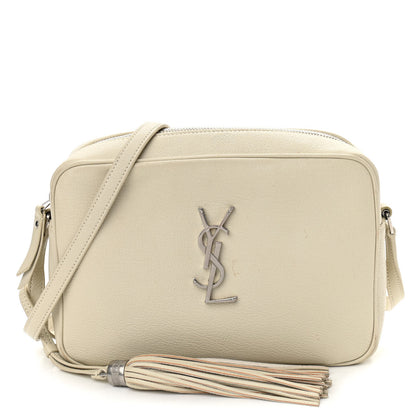 Saint Laurent Lambskin Monogram Small Lou Camera Bag White 1 of 15