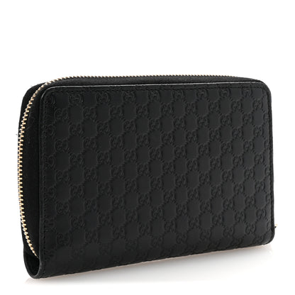 Gucci Soft Microguccissima Zip Around Organizer Wallet Black 3 of 8