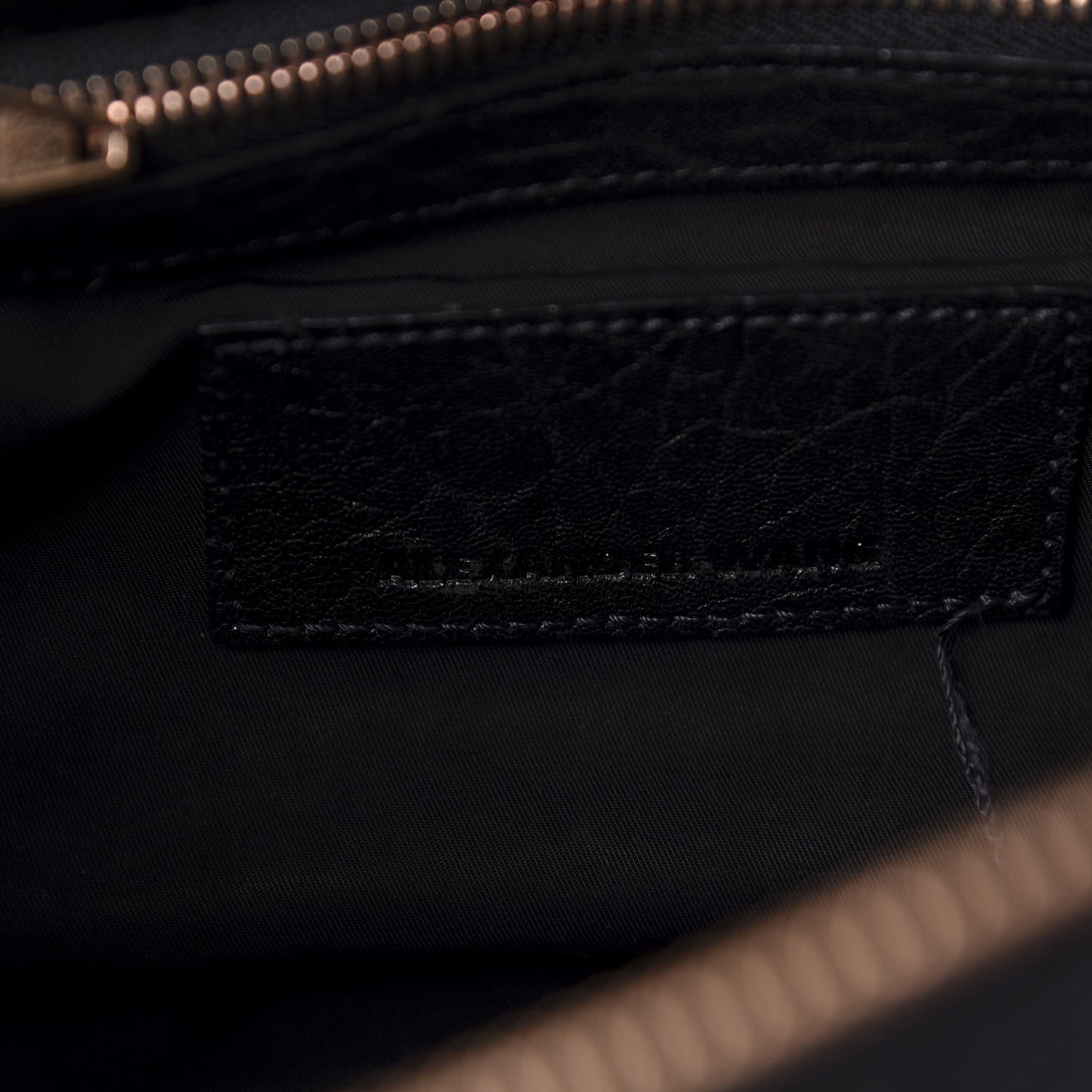 Pebbled Lambskin Rockie Black Rose Gold Hardware