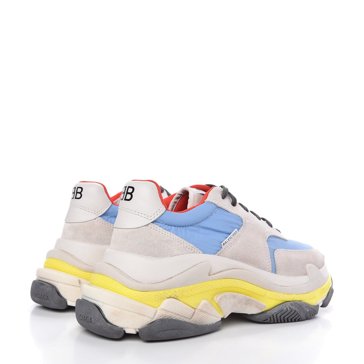Nylon Suede Womens Triple S 2.0 Sneakers 41 Gris Bleu Rouge