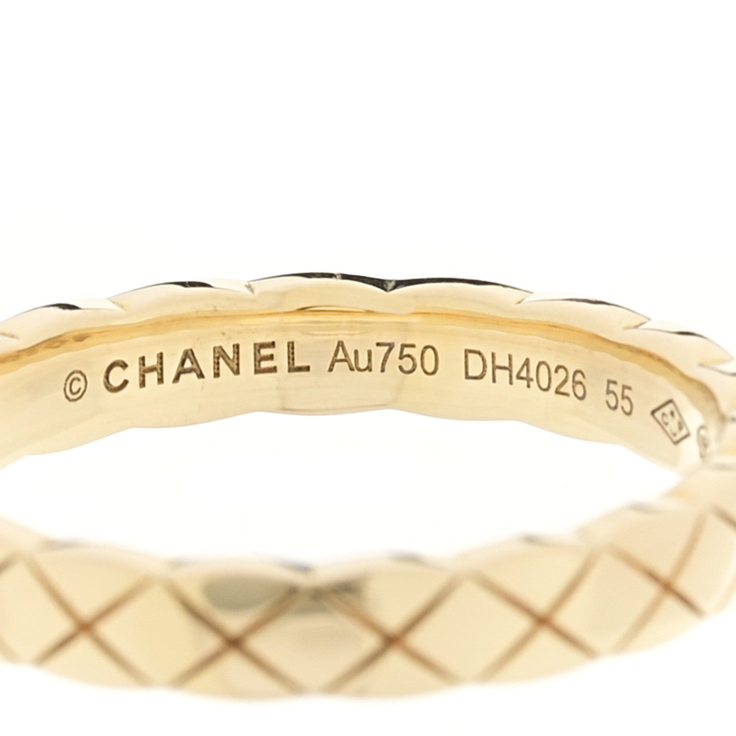 Chanel 18K Yellow Gold Mini Coco Crush Ring 55 7.25 4 of 5