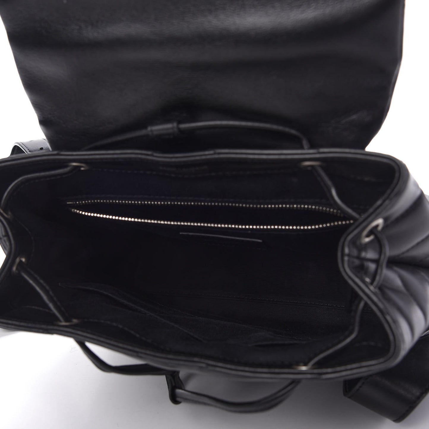 Calfskin Y Quilted Monogram Small Loulou Backpack Black
