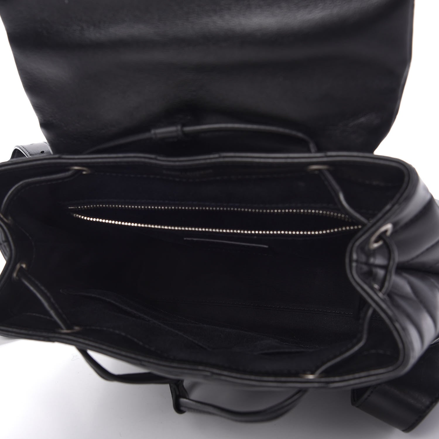 Saint Laurent Calfskin Y Quilted Monogram Small Loulou Backpack Black 5 of 10