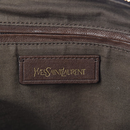 Saint Laurent Pebbled Lambskin Sac Bowly Dark Brown 6 of 14