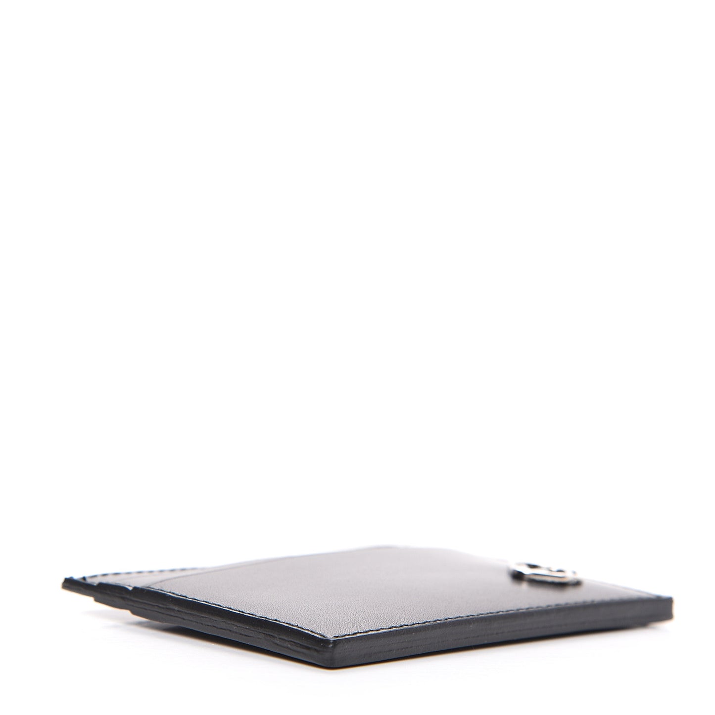 Calfskin GG Card Holder Black