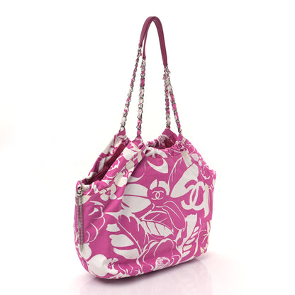 Chanel Canvas CC Coco Beach Shopping Tote Pink Ivory 3 of 9