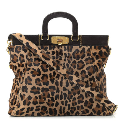 Prada Cavallino Leopard Print Tote Sabbia Moro 1 of 15
