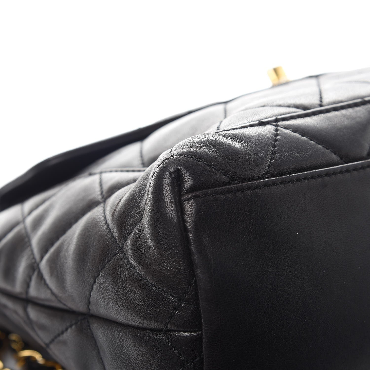 Chanel Lambskin Quilted Shoulder Bag Black 10 of 14