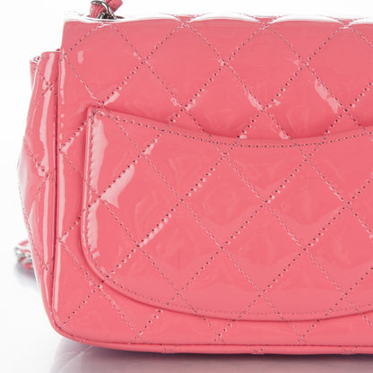Chanel Patent Quilted Mini Square Flap Pink 9 of 9