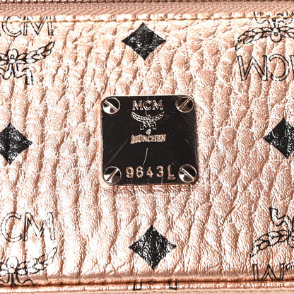 MCM Metallic Visetos Vanity Case Champagne Gold 6 of 9
