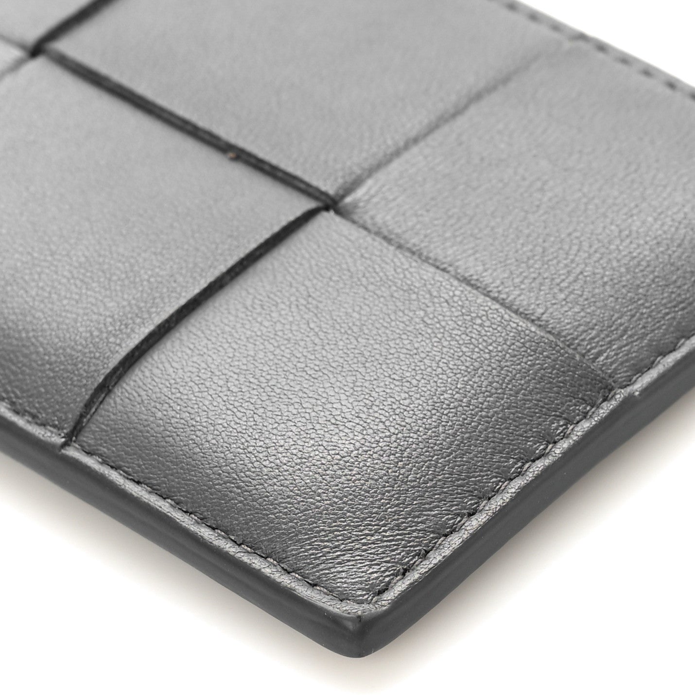 Bottega Veneta Nappa Intreccio Cassette Credit Card Holder Thunder 7 of 7