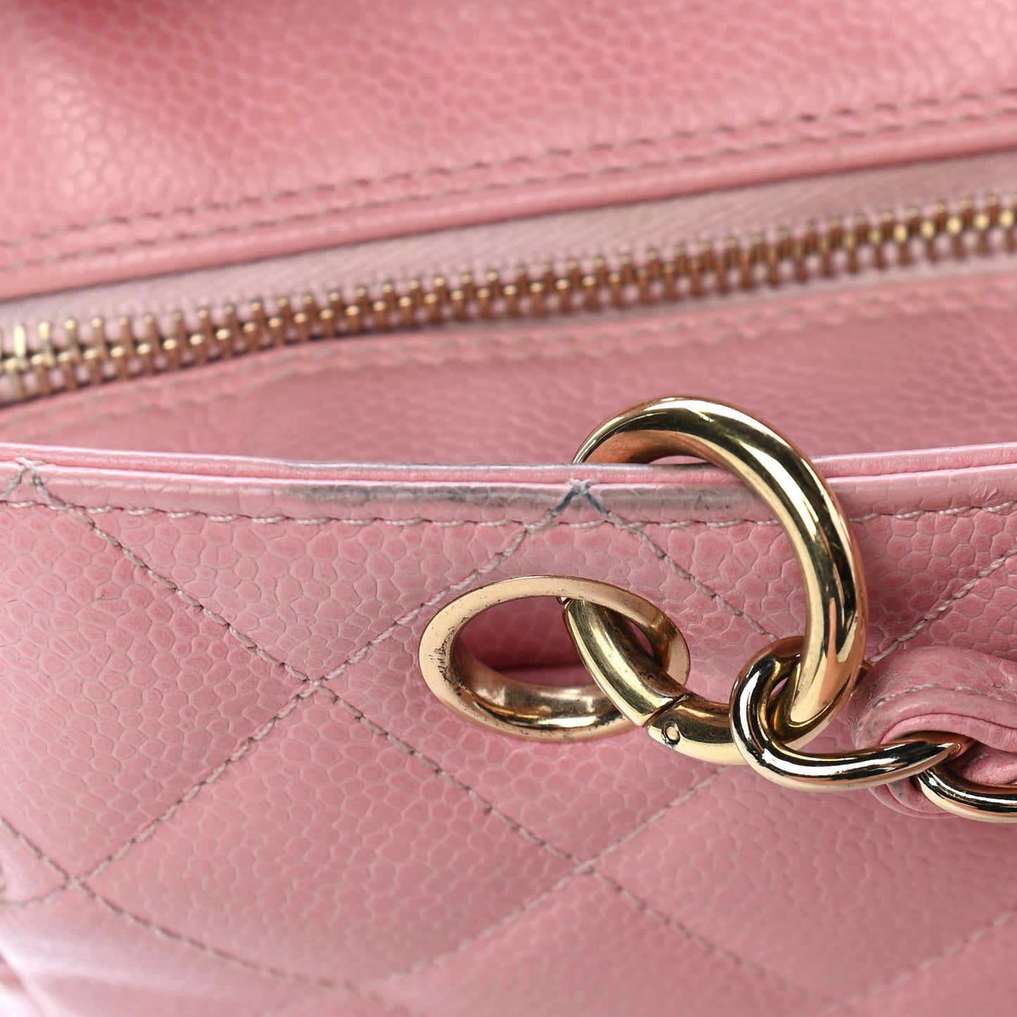 Caviar Quilted Petit Timeless Shopping Tote PTT Pink