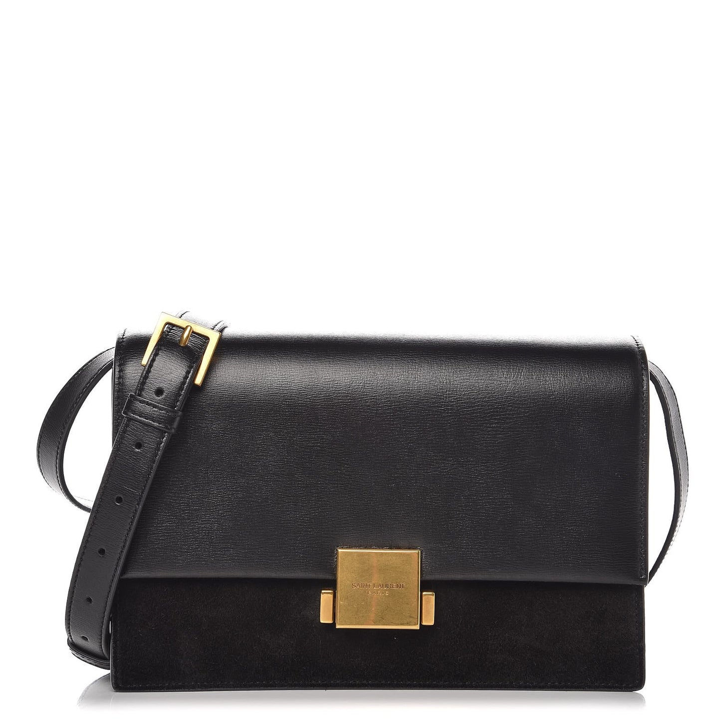Smooth Calfskin Suede Medium Bellechasse Black