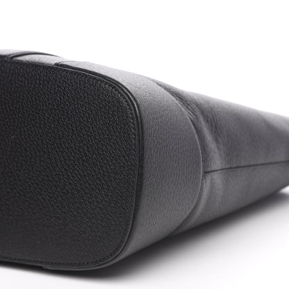 Gucci Textured Dollar Calfskin Web Tote Black 9 of 11