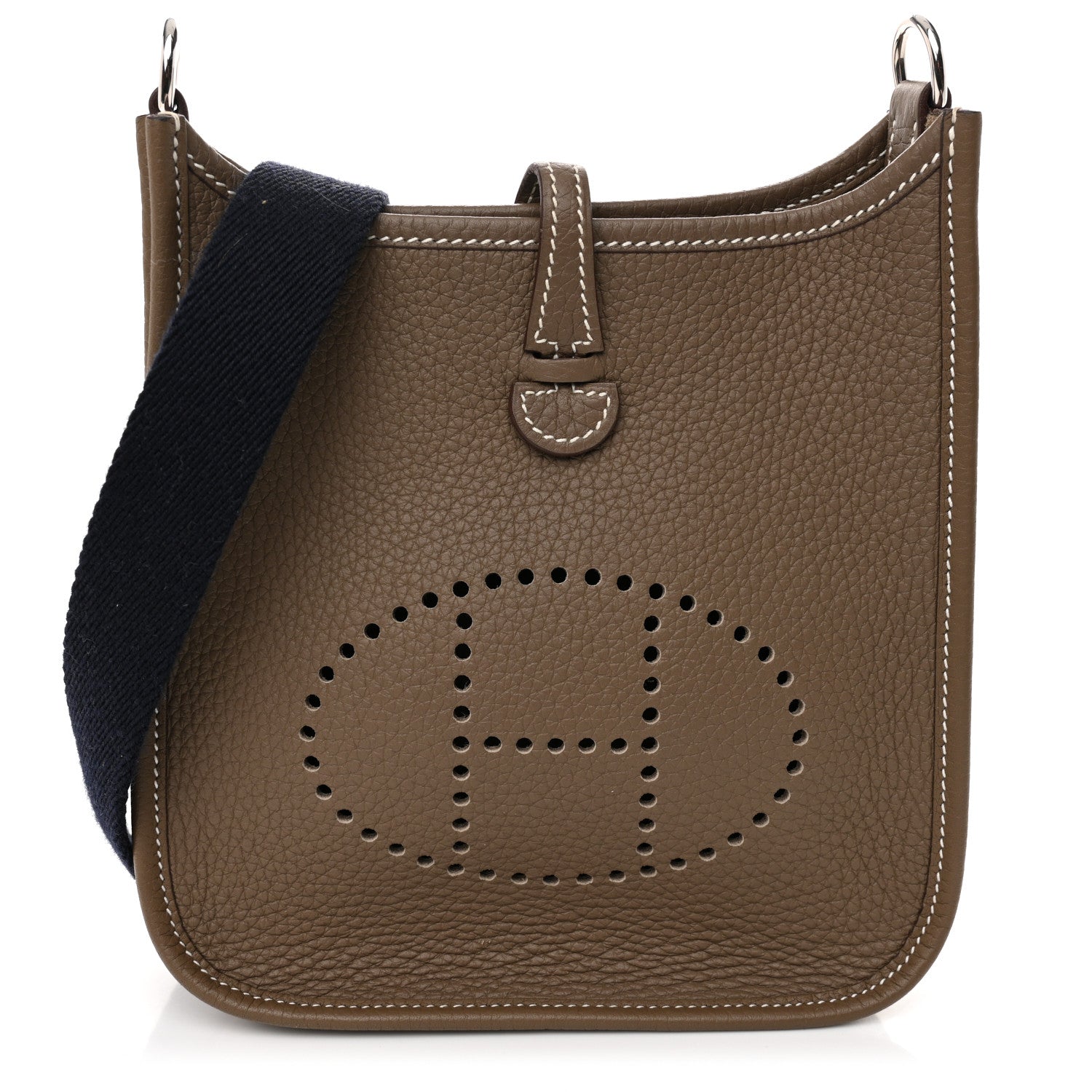 Hermes Taurillon Clemence Amazone Evelyne TPM Etoupe Bleu Indigo 1 of 11