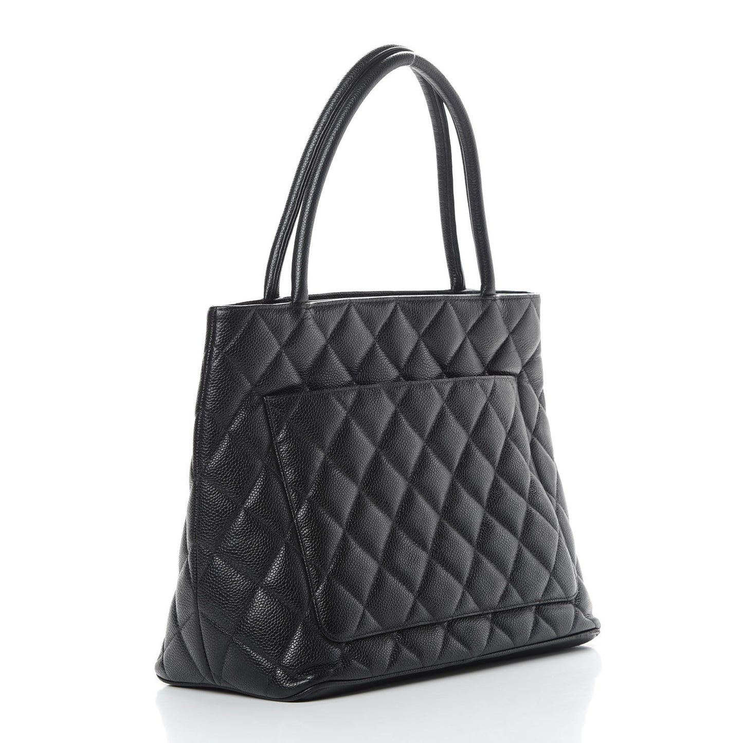 Caviar Quilted Medallion Tote Black
