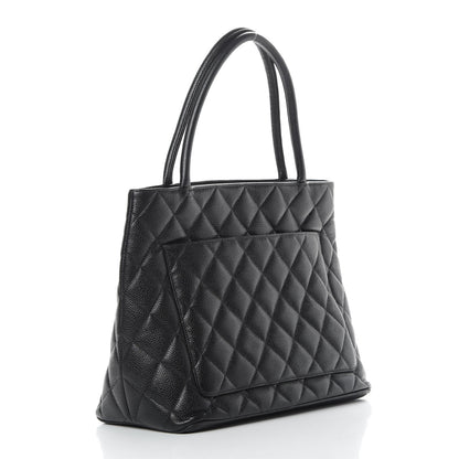 Chanel Caviar Quilted Medallion Tote Black 3 of 17