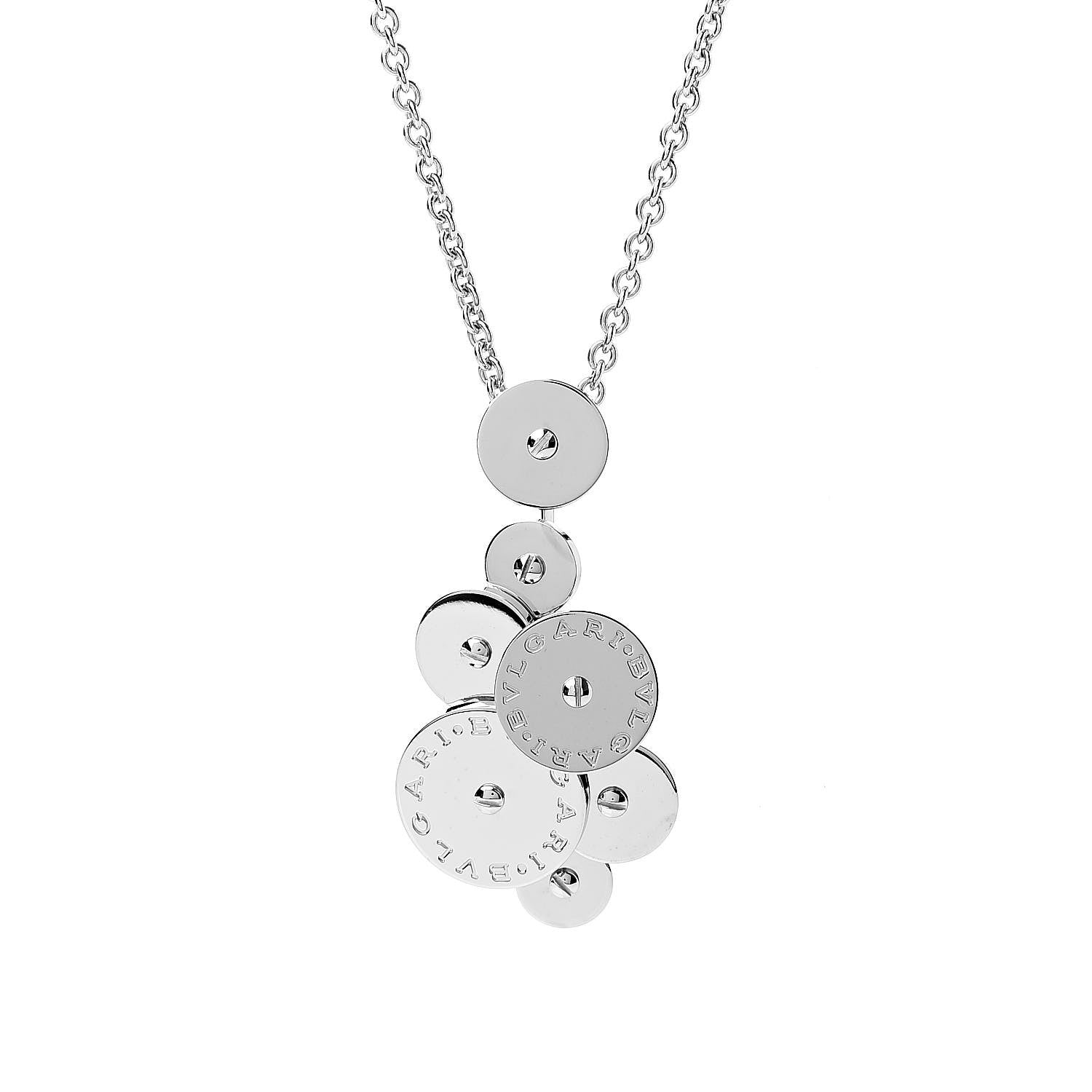 Bulgari 18K White Gold Cicladi Pendant Necklace 4 of 5