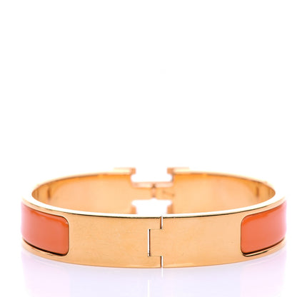 Hermes Enamel Narrow Clic Clac H Bracelet PM Orange 3 of 5