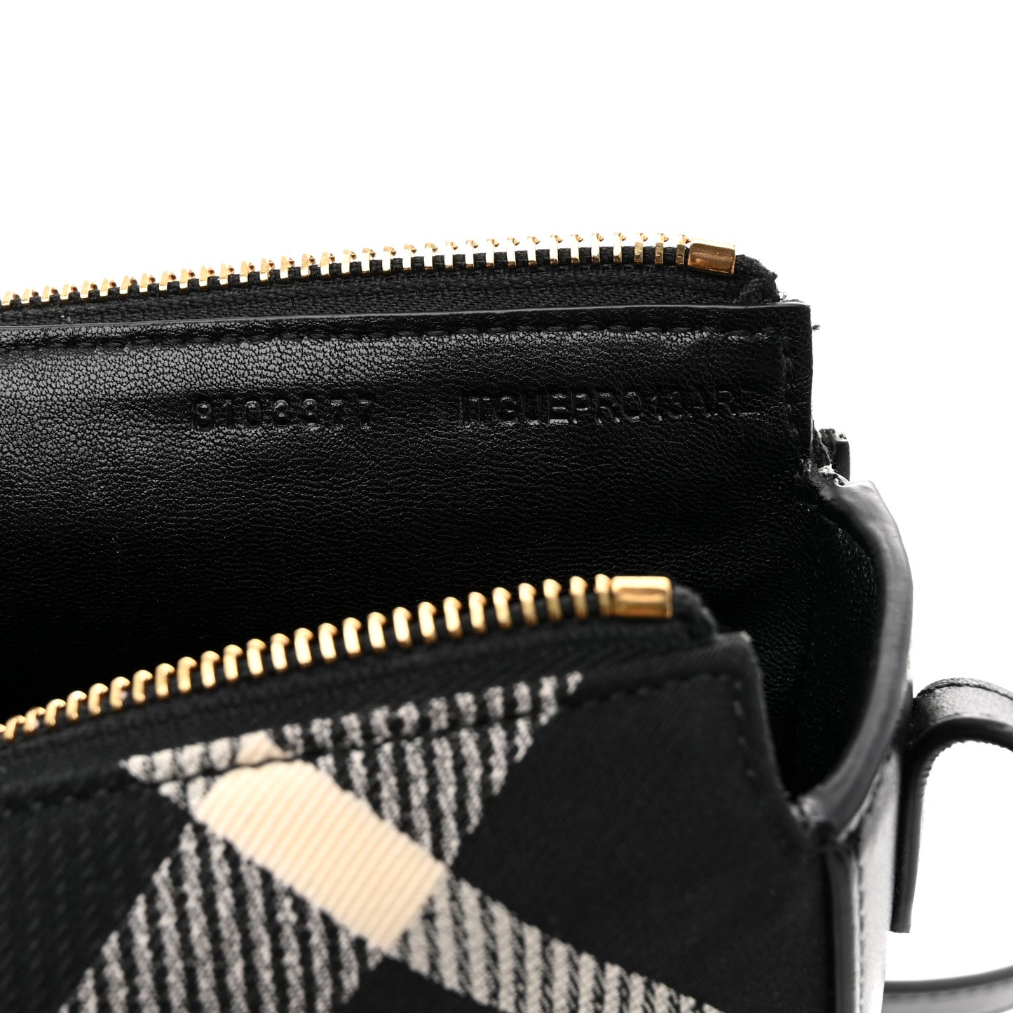 Jacquard Check Snip Bag Black