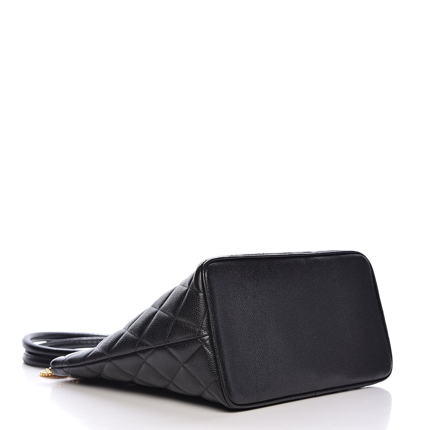 Caviar Quilted Medallion Tote Black