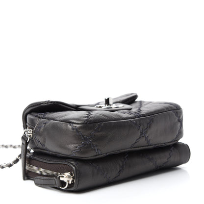 Chanel Metallic Lambskin Stitched New Mini Flap Grey 4 of 12
