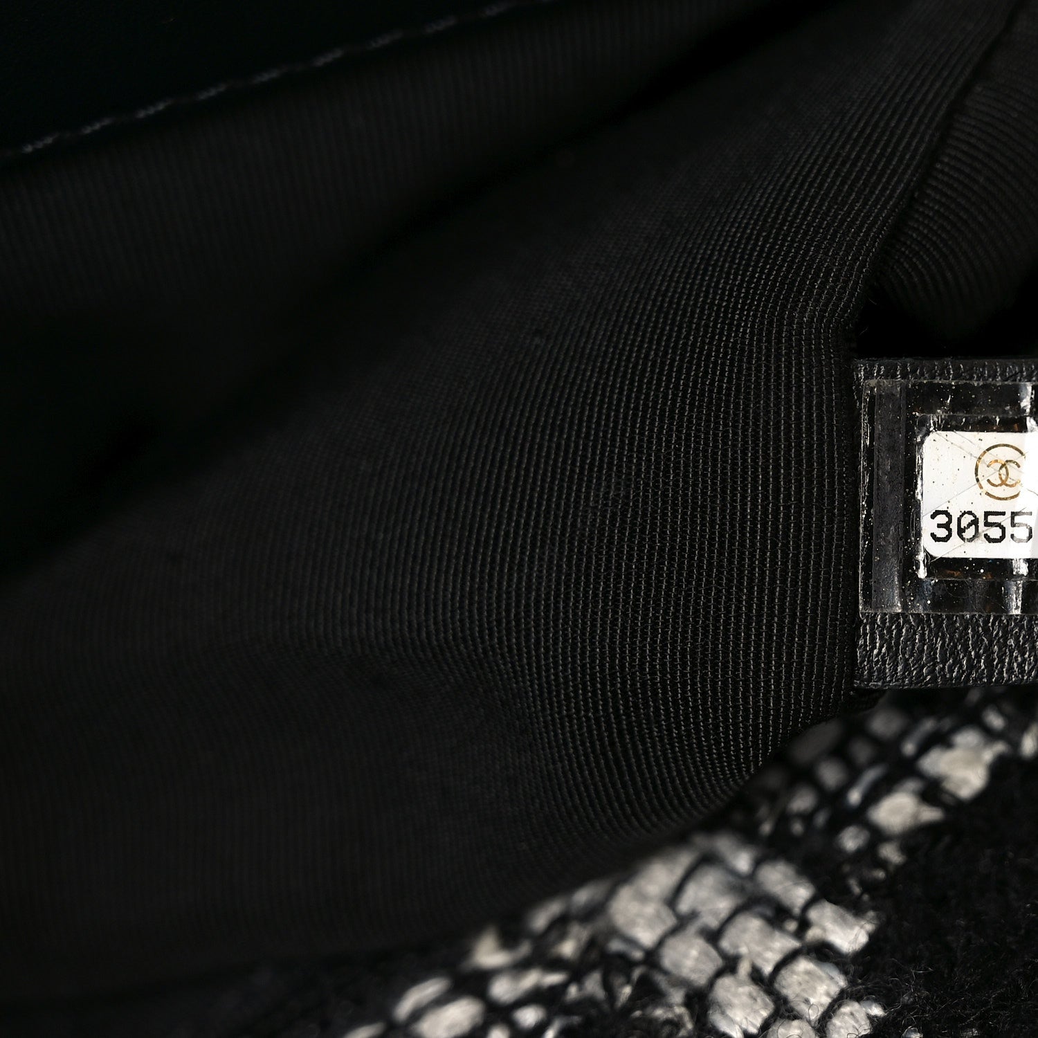 Chanel Tweed Quilted Maxi Chanel 19 Flap Black White 6 of 10