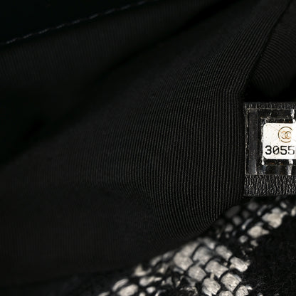 Chanel Tweed Quilted Maxi Chanel 19 Flap Black White 6 of 10