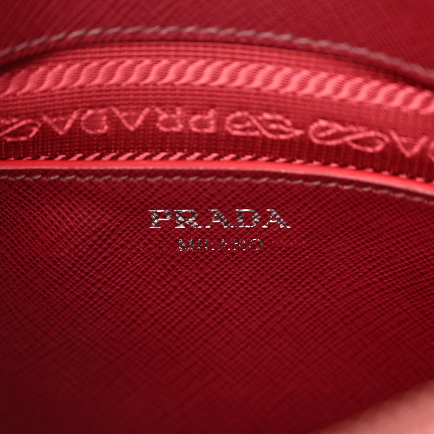 Prada Saffiano Lux Promenade Backpack Cherry 6 of 18