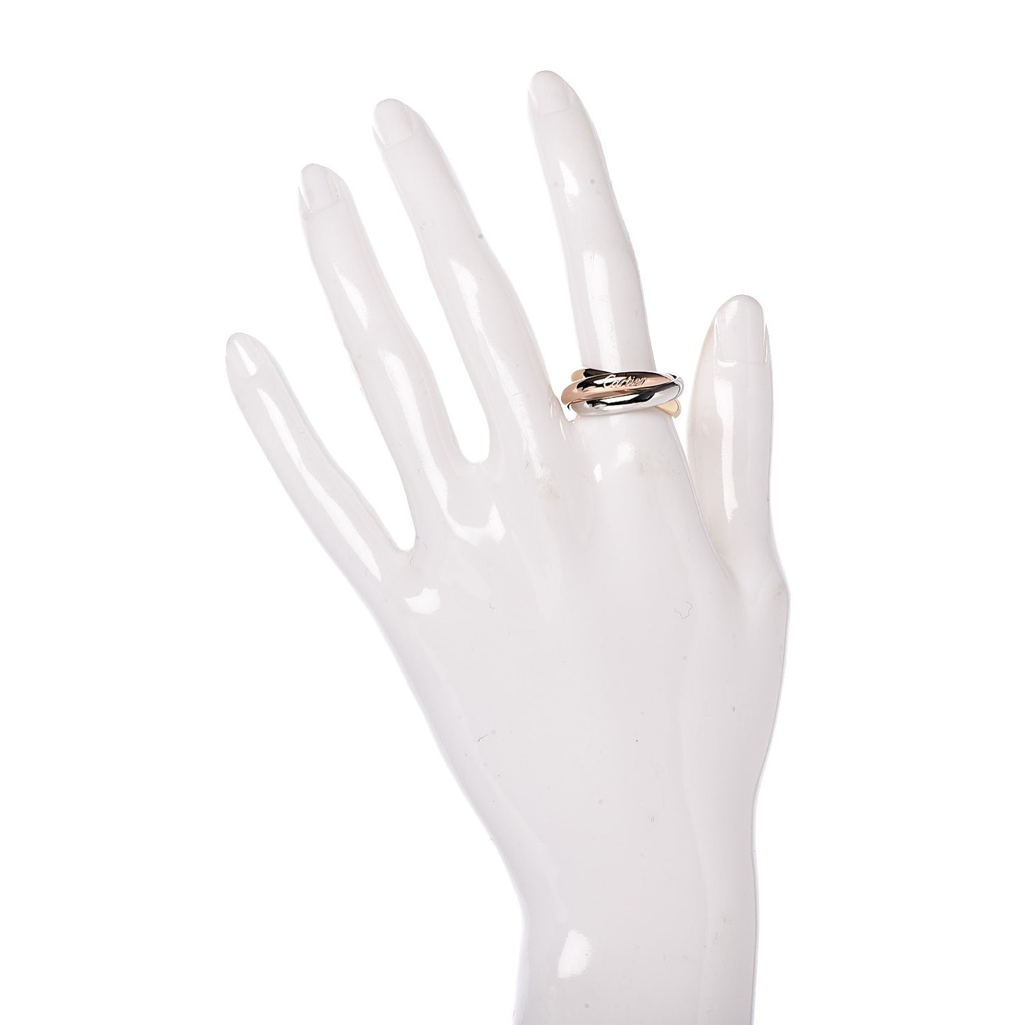 18K Pink Yellow White Gold Classic Trinity Ring 57 8