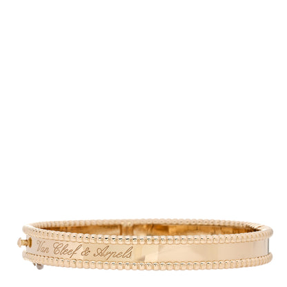Van Cleef & Arpels 18K Yellow Gold Perlee Signature Bangle Bracelet S 2 of 3