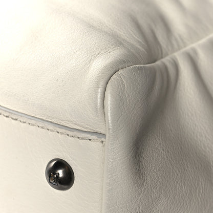 Fendi Goatskin Watersnake Large Peekaboo Iconic Satchel White 5 of 16
