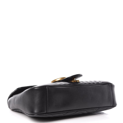 Gucci Calfskin Matelasse Medium GG Marmont Shoulder Bag Black 4 of 13