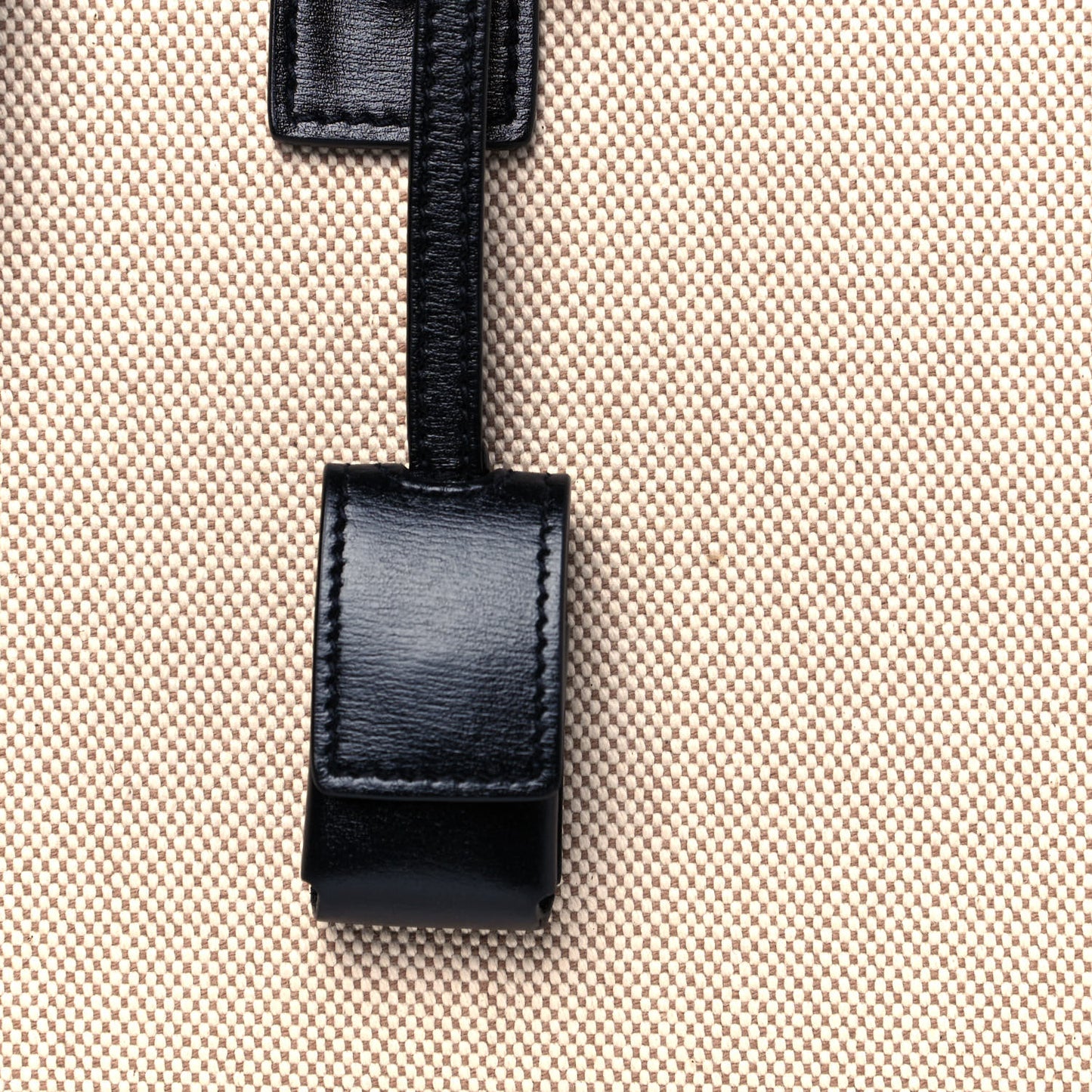 Linen Calfskin Baby Sac De Jour Black