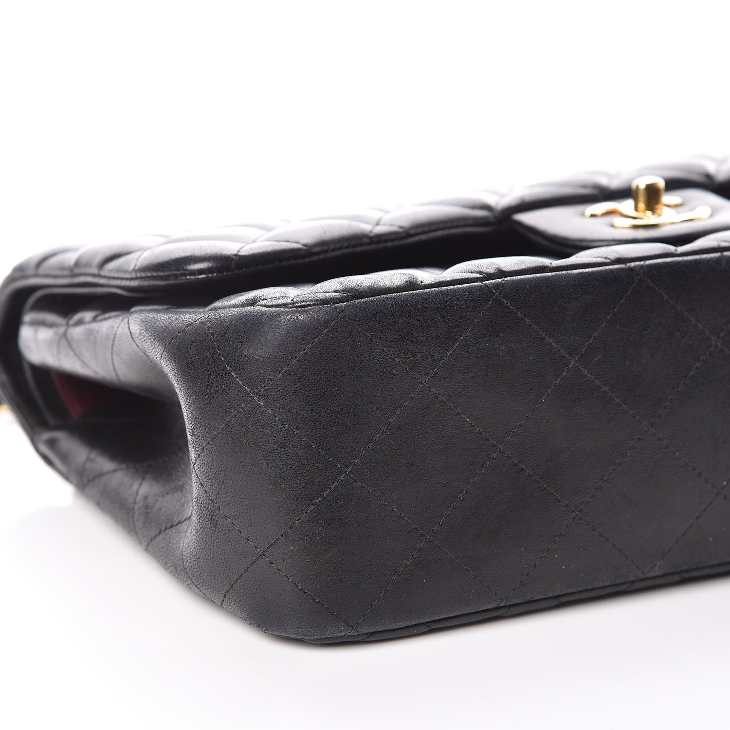 Chanel Lambskin Quilted Jumbo Double Flap Black 8 of 10