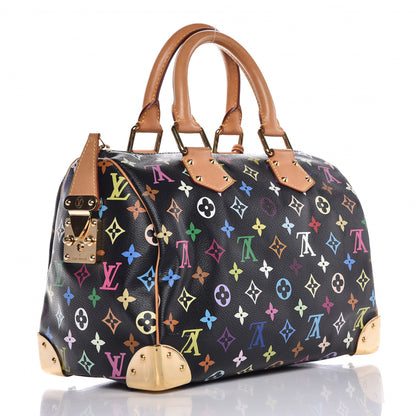 Louis Vuitton Monogram Multicolor Speedy 30 Black 3 of 8