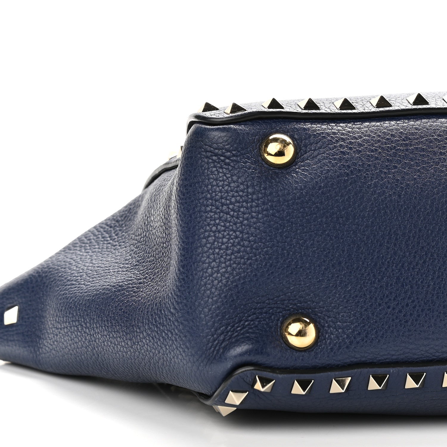 Valentino Garavani Vitello Small Rockstud Tote Marine 7 of 8