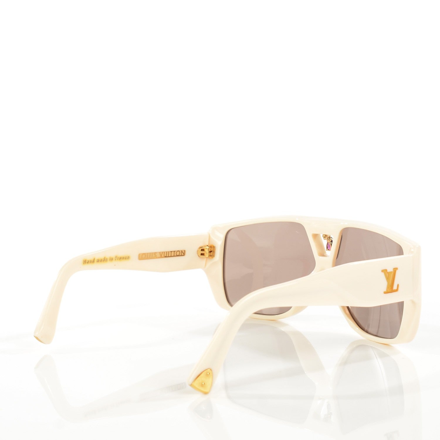 Louis Vuitton Acetate Amethyst Bindi Sunglasses Ivory 2 of 5