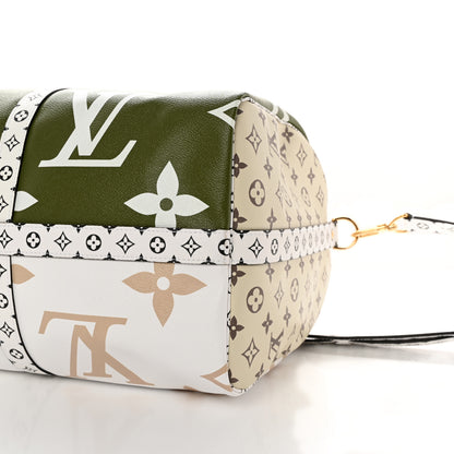 Louis Vuitton Monogram Giant Keepall Bandouliere 50 Kaki Beige 9 of 10