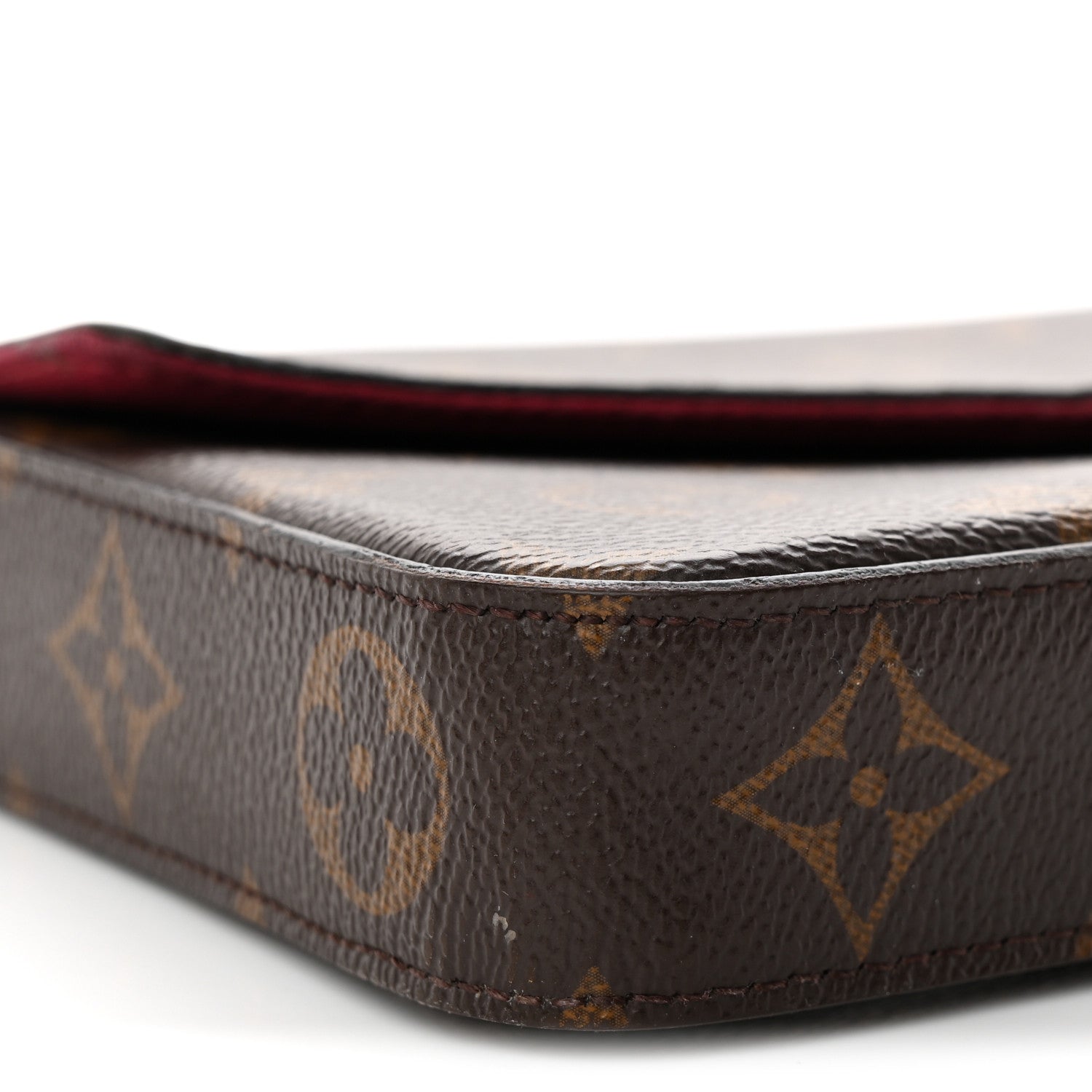 Louis Vuitton Monogram Pochette Felicie Chain Wallet Fuchsia 9 of 11