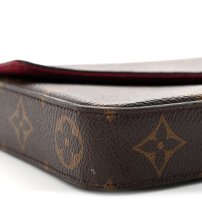 Louis Vuitton Monogram Pochette Felicie Chain Wallet Fuchsia 9 of 11