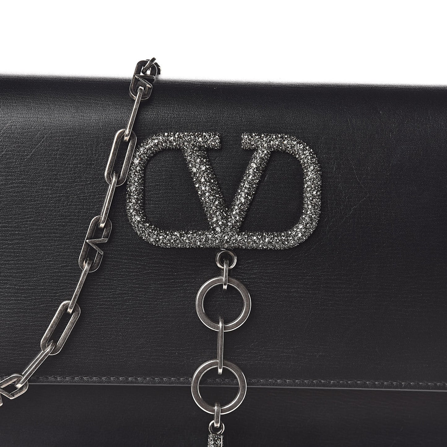 Calfskin VCase Shoulder Bag Black