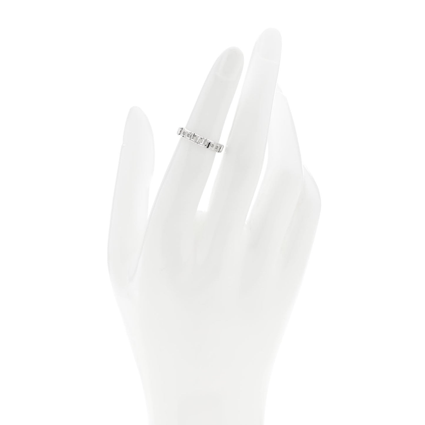 18K White Gold Narrow T True Band Ring 48 4.5