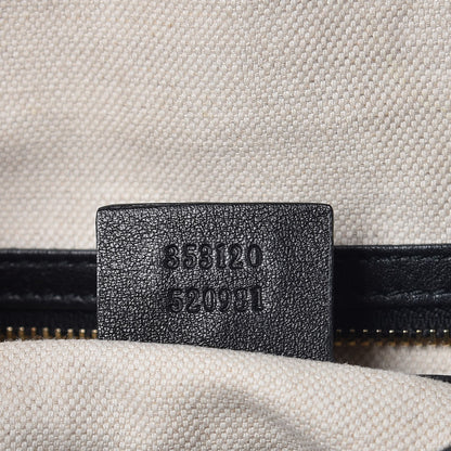 Gucci Guccissima Medium Bree Foldover Tote Black 7 of 13