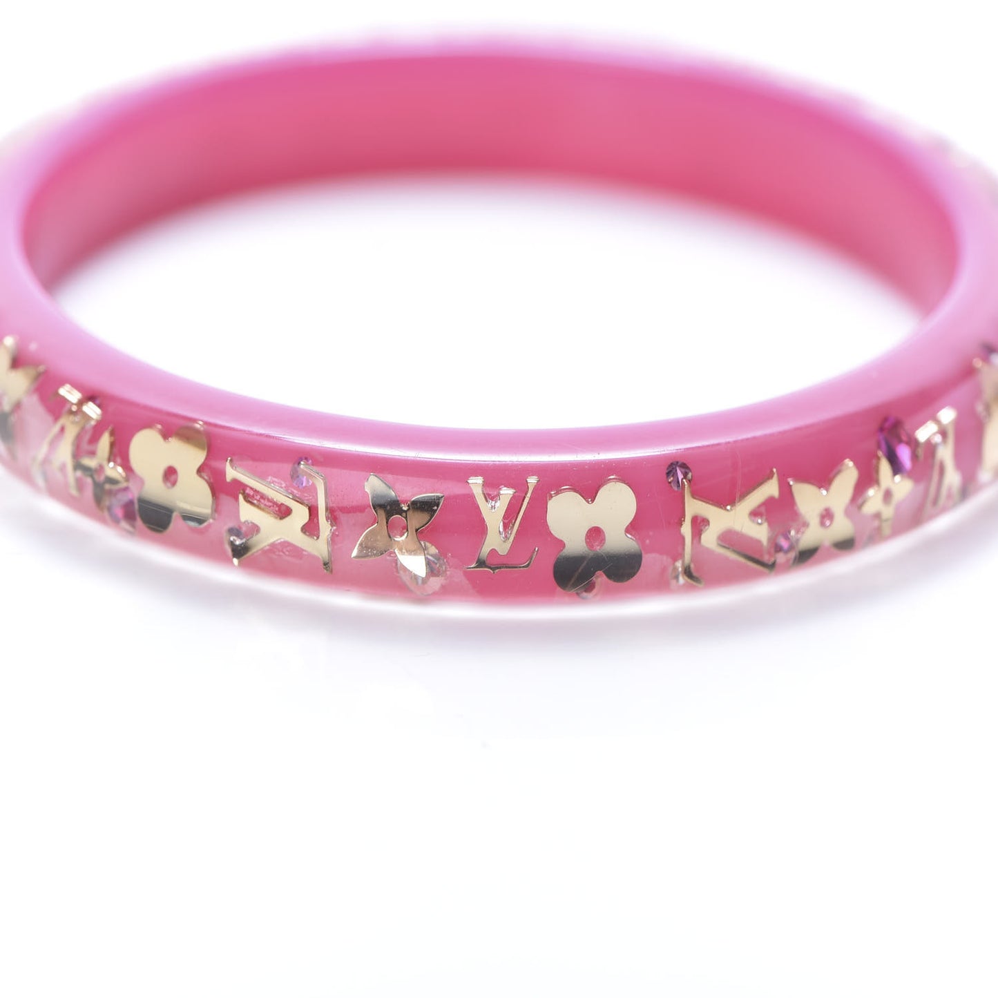 Resin Swarovski Medium Inclusion Bracelet PM Framboise