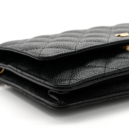 Chanel Caviar Quilted Wallet on Chain WOC Black 10 of 12